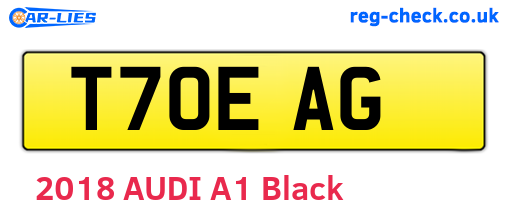 T70EAG are the vehicle registration plates.