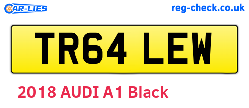 TR64LEW are the vehicle registration plates.