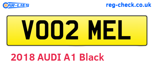 VO02MEL are the vehicle registration plates.