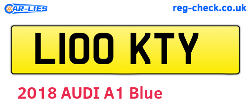 L100KTY are the vehicle registration plates.