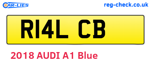 R14LCB are the vehicle registration plates.