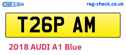T26PAM are the vehicle registration plates.