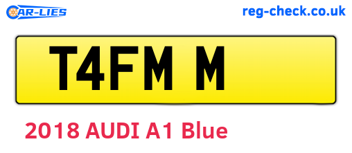 T4FMM are the vehicle registration plates.