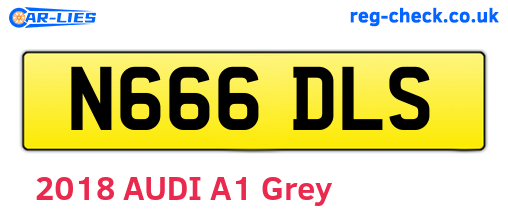 N666DLS are the vehicle registration plates.