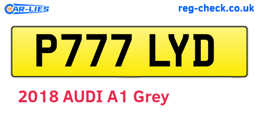P777LYD are the vehicle registration plates.
