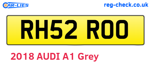 RH52ROO are the vehicle registration plates.