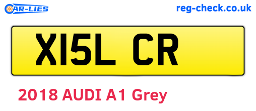 X15LCR are the vehicle registration plates.