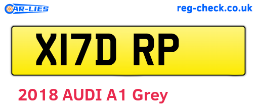 X17DRP are the vehicle registration plates.