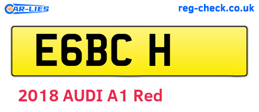 E6BCH are the vehicle registration plates.