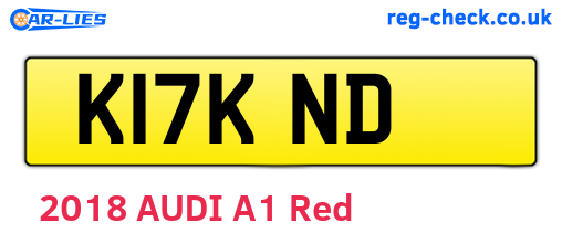 K17KND are the vehicle registration plates.