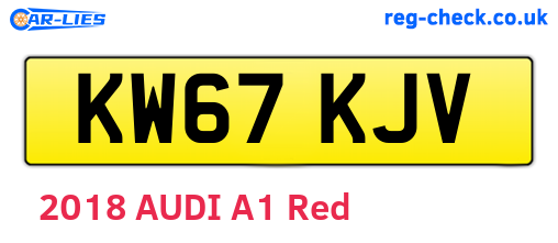 KW67KJV are the vehicle registration plates.