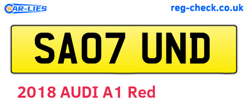 SA07UND are the vehicle registration plates.