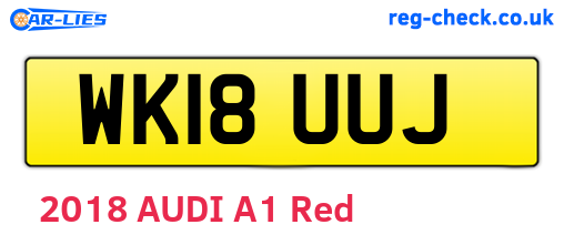 WK18UUJ are the vehicle registration plates.
