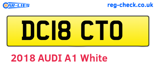 DC18CTO are the vehicle registration plates.
