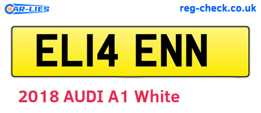 EL14ENN are the vehicle registration plates.