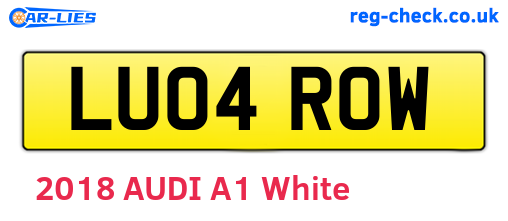 LU04ROW are the vehicle registration plates.