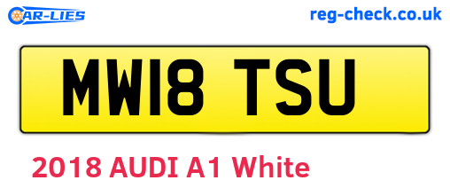 MW18TSU are the vehicle registration plates.