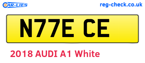 N77ECE are the vehicle registration plates.