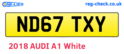 ND67TXY are the vehicle registration plates.