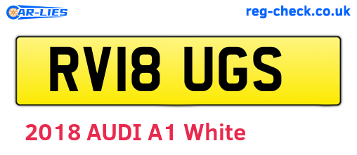 RV18UGS are the vehicle registration plates.
