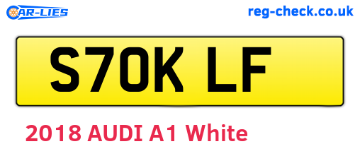 S70KLF are the vehicle registration plates.