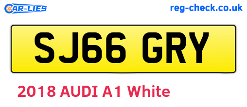 SJ66GRY are the vehicle registration plates.