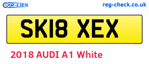 SK18XEX are the vehicle registration plates.