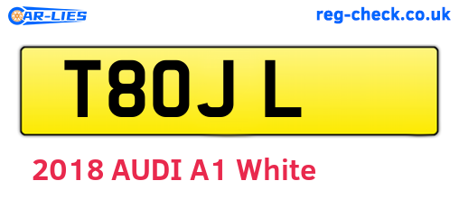 T8OJL are the vehicle registration plates.