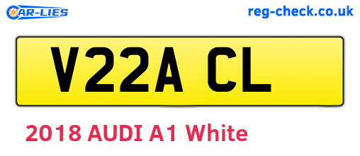 V22ACL are the vehicle registration plates.