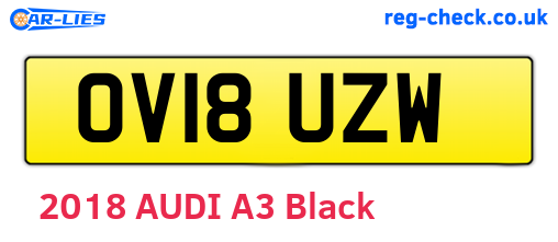 OV18UZW are the vehicle registration plates.