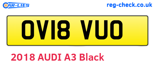 OV18VUO are the vehicle registration plates.