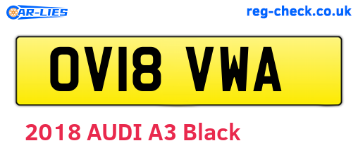 OV18VWA are the vehicle registration plates.