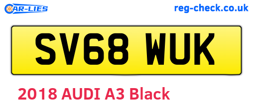 SV68WUK are the vehicle registration plates.
