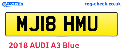 MJ18HMU are the vehicle registration plates.