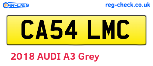 CA54LMC are the vehicle registration plates.