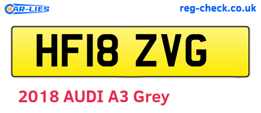 HF18ZVG are the vehicle registration plates.