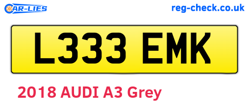 L333EMK are the vehicle registration plates.