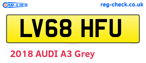 LV68HFU are the vehicle registration plates.