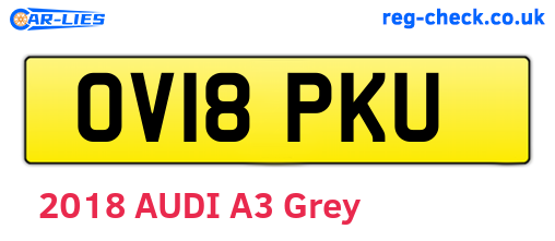 OV18PKU are the vehicle registration plates.