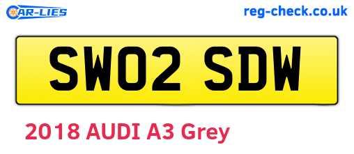 SW02SDW are the vehicle registration plates.