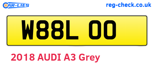 W88LOO are the vehicle registration plates.