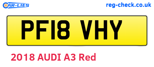PF18VHY are the vehicle registration plates.