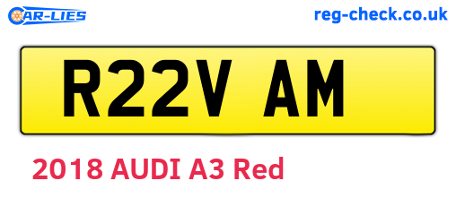 R22VAM are the vehicle registration plates.