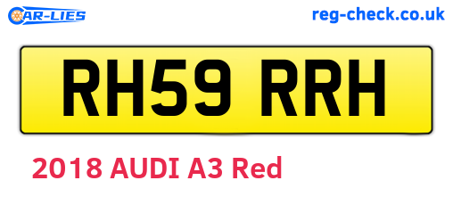 RH59RRH are the vehicle registration plates.