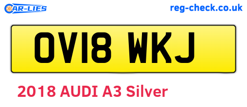 OV18WKJ are the vehicle registration plates.