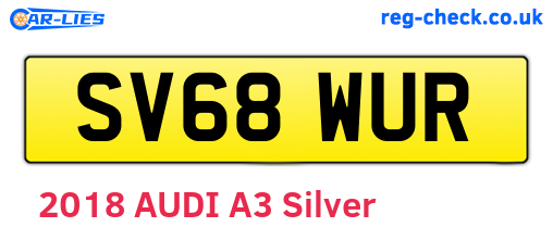 SV68WUR are the vehicle registration plates.