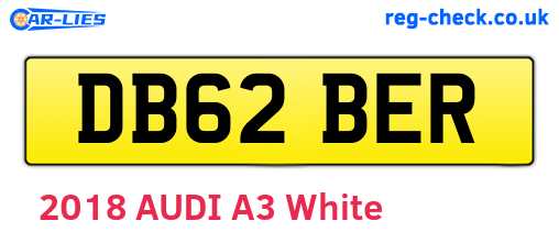 DB62BER are the vehicle registration plates.