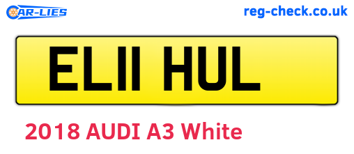 EL11HUL are the vehicle registration plates.
