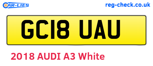 GC18UAU are the vehicle registration plates.