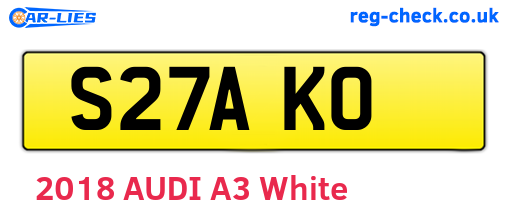 S27AKO are the vehicle registration plates.